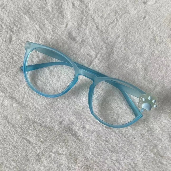 Kawaii Cat Paw Glasses Frame πΎβ¨ | Y2K Anime Retro Eyewear π | Cute Decorative Gift π for Cosplay & Parties!