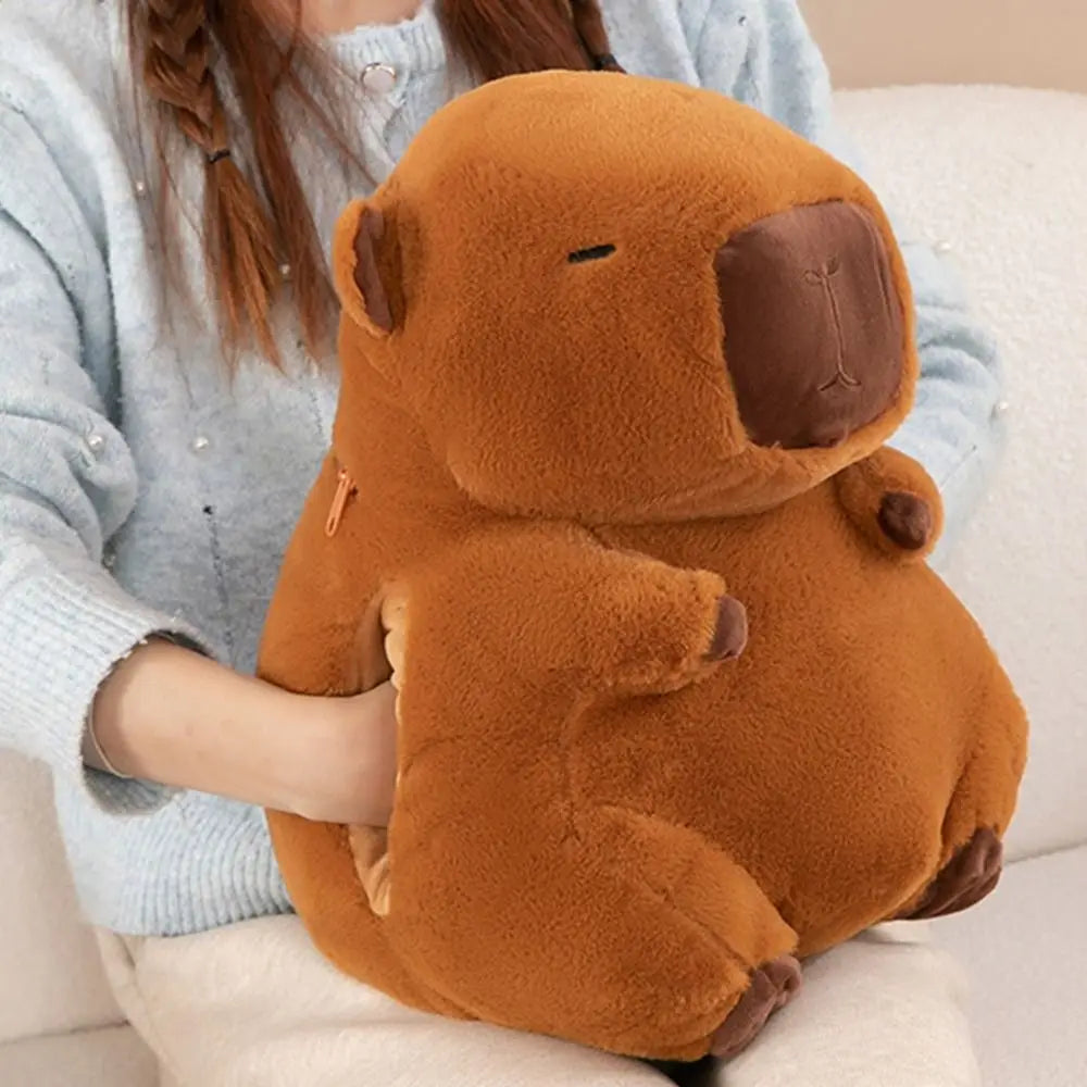 Kawaii Capybara Plush Hand Warmer Pillow ๐พ๐ - Adorable Stuffed Doll for Cozy Comfort!