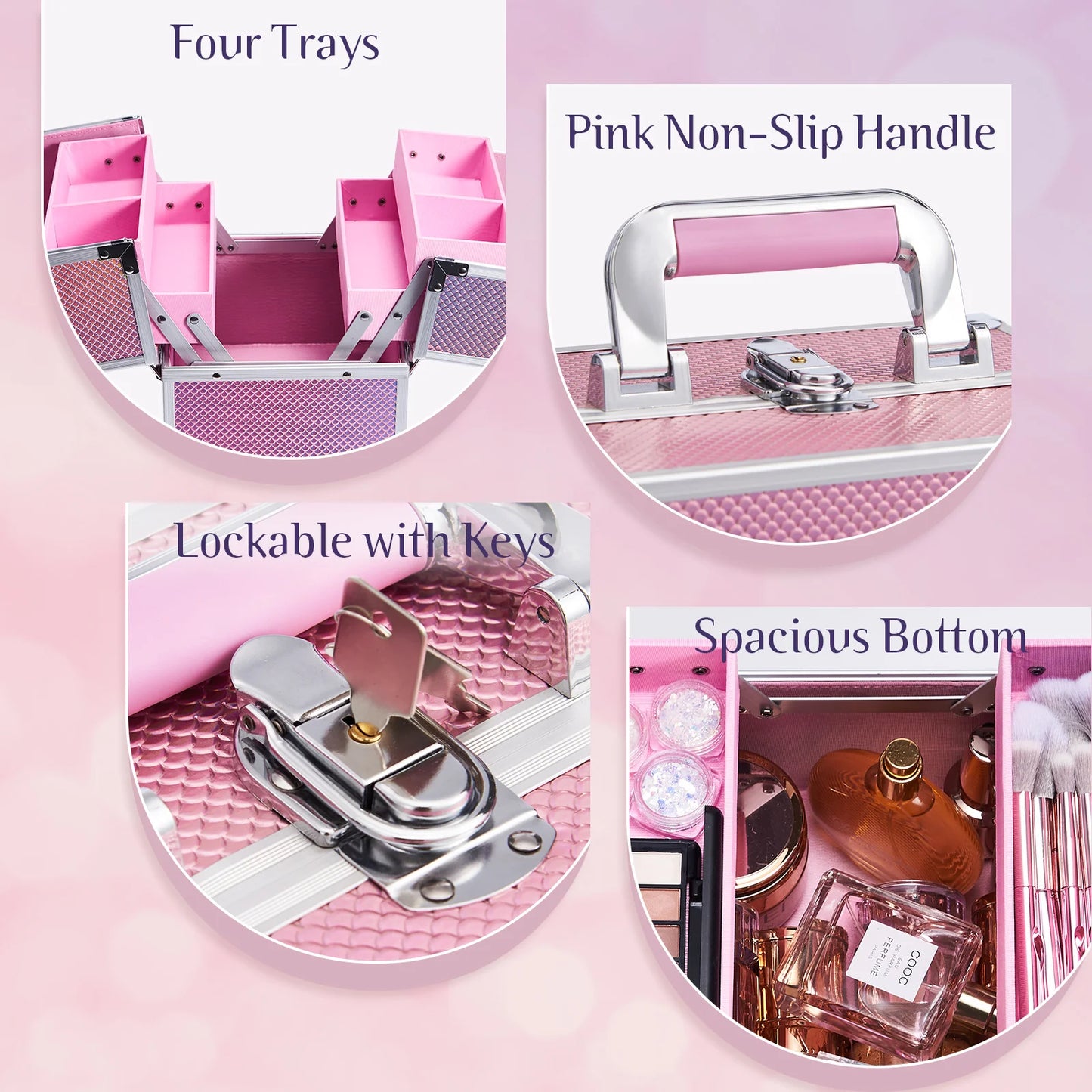 Kawaii Portable Makeup Case β¨π - Adorable Travel Cosmetics Organizer Box for Beauty & Jewelry πΈπ