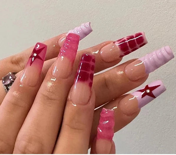 Kawaii Strawberry Bear Nail Art Set ππ» | 24 Adorable False Nails for Women & Girls β¨