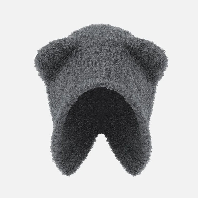 Kawaii Cozy Bear Beanie π»β¨ - Thicken Warm Winter Hat for Women, Cute Travel Pullover Cap! π