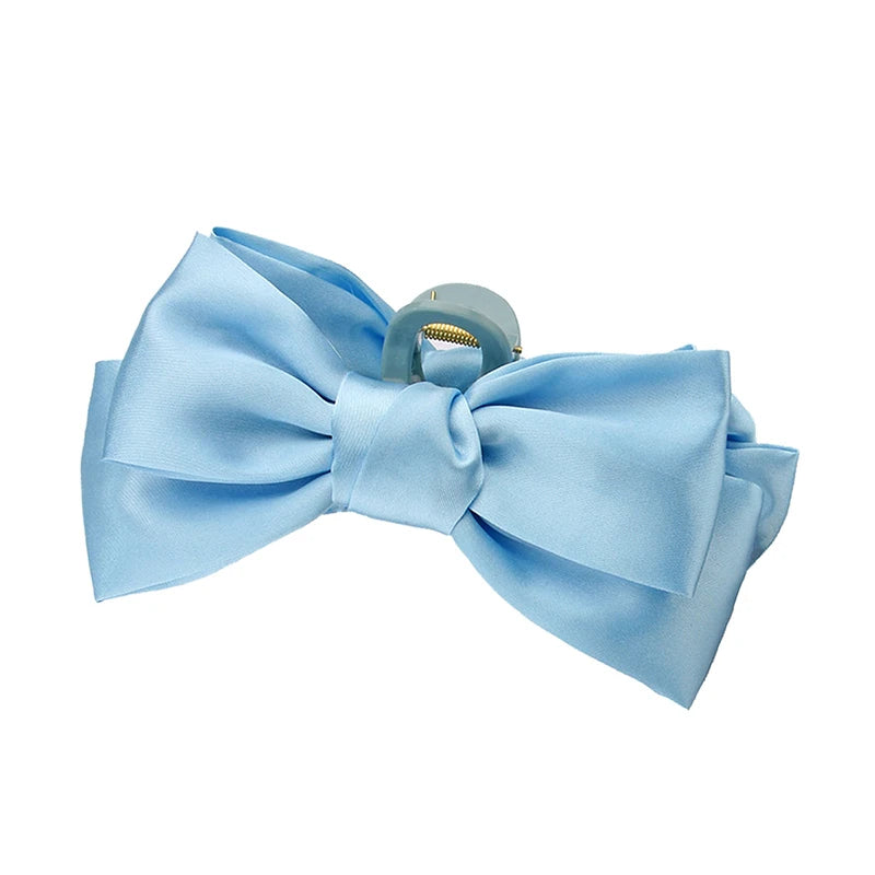 Kawaii Large Satin Bow Hair Claw πβ¨ Adorable Hair Accessory for Trendy Girls - 12CM Fashion Statement!
