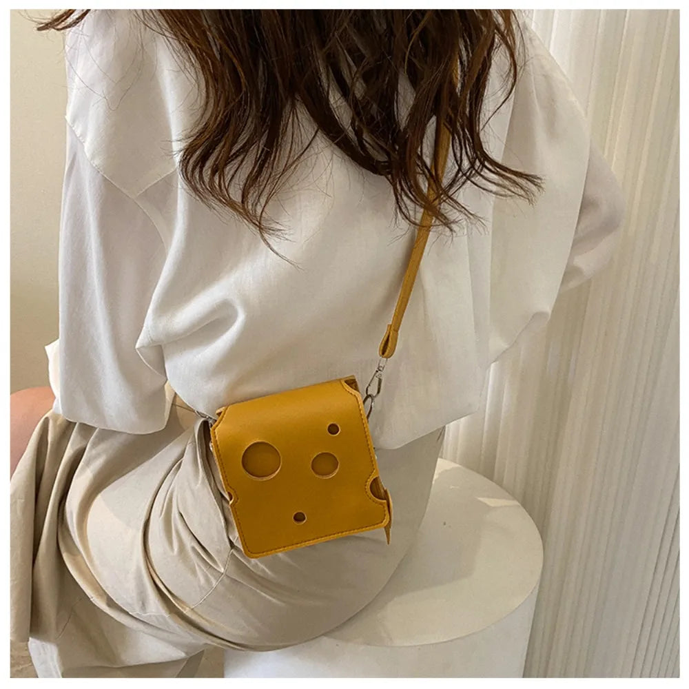 Kawaii Cheese Bag Collection π§β¨ | Adorable Mini PU Leather Crossbody Purses for Earphones & Lipstick ππ