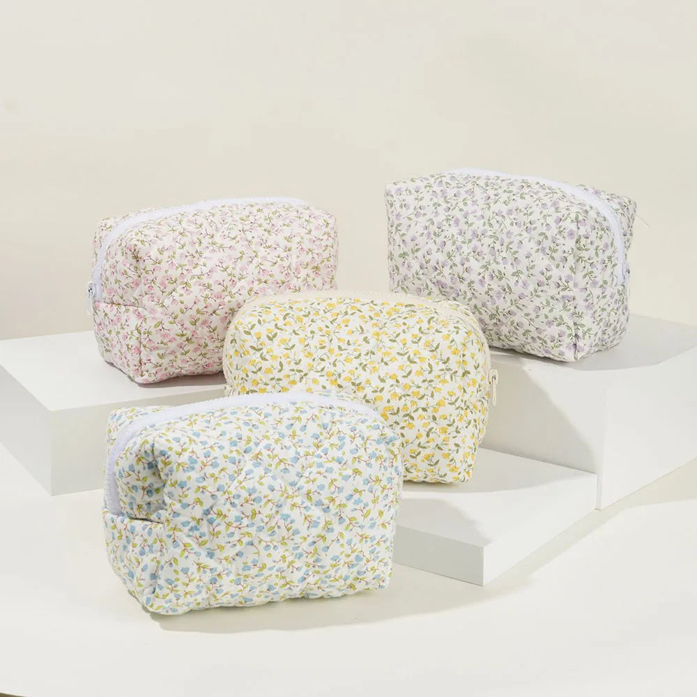 Kawaii Floral Dream πΈβ¨ Puffy Makeup Bag - Large Travel Cosmetic Pouch & Accessory! π·πΌ