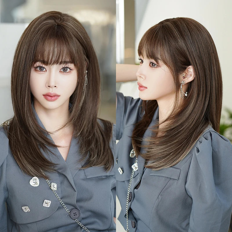 Kawaii Dreamy Sakura Pink Wavy Wig πΈβ¨ | High-Density Curly Hair with Bangs for Sweet Girls ππ