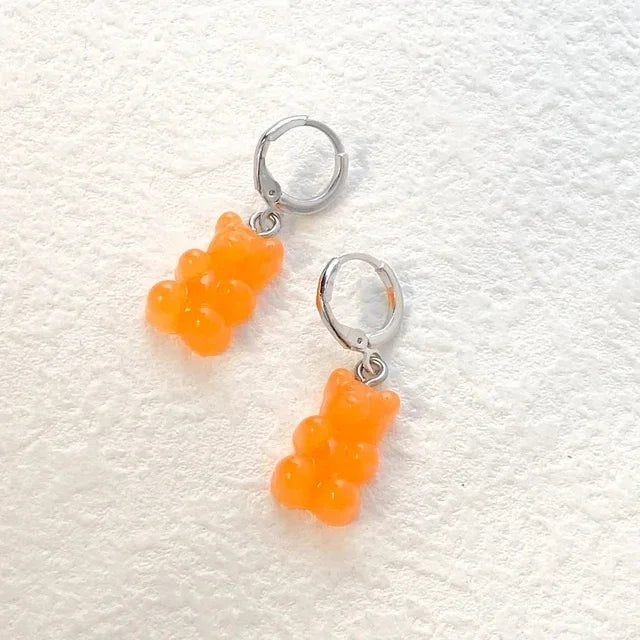 π Sweet Rainbow Bear Dangle Earrings π¬β¨ Cute Acrylic Drop Jewelry for Trendy Girls! π»π