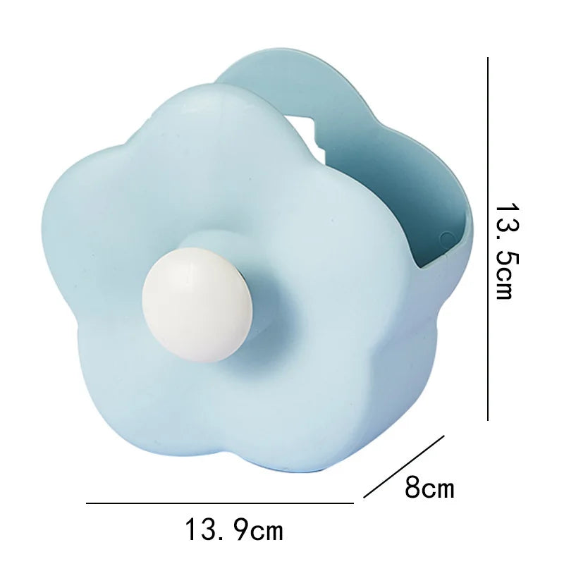 Kawaii Floral Desktop Organizer πΈβ¨ - Cute Wall-Mounted Pen Holder for School & Office Supplies! ποΈπ