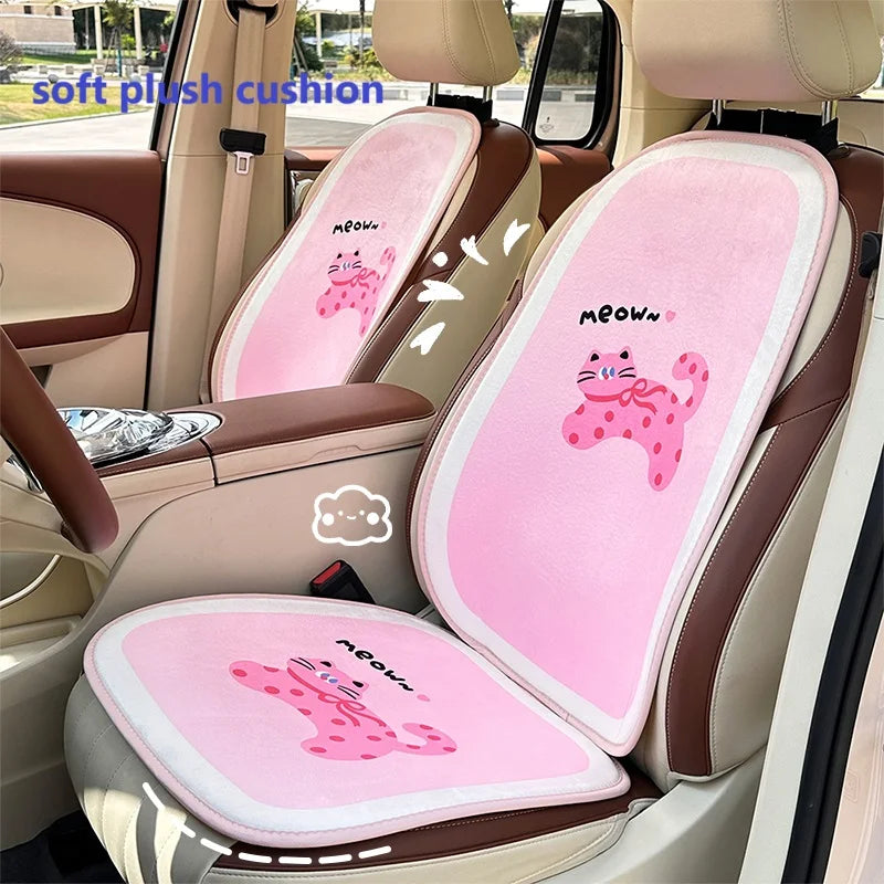 Cute Pink Heart-Shaped Plush Car Neck Pillow 💖✨ | Kawaii Headrest Cushion for Girly Car Decor 🚗💕