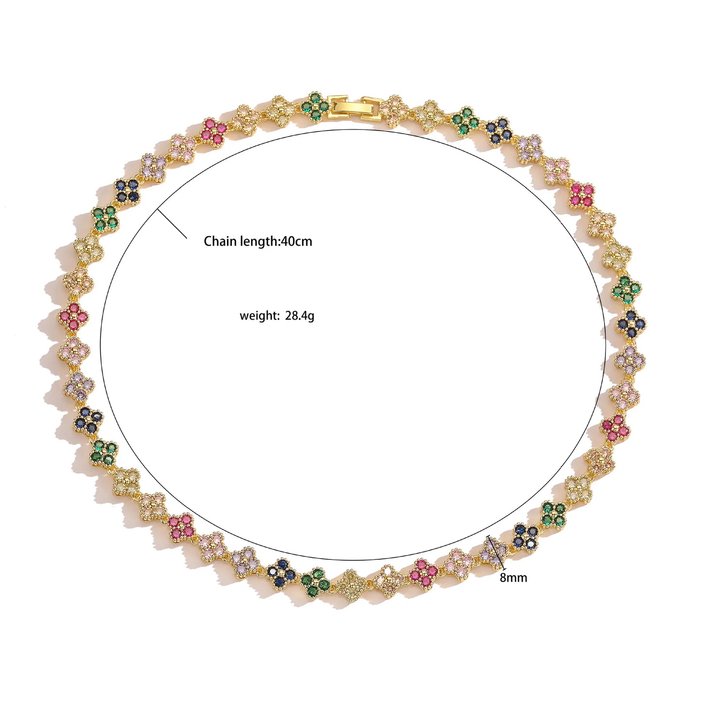 Kawaii Colorful Floral Zircon Bracelets πΈβ¨ | ZAKOL's Playful Party Jewelry for Women π