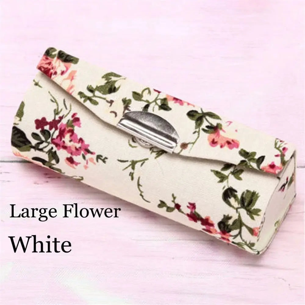πΈ Kawaii Retro Lipstick Case β¨ Embroidered Flower Glam Box with Mini Mirror π Cute Jewelry & Makeup Storage! πΌ