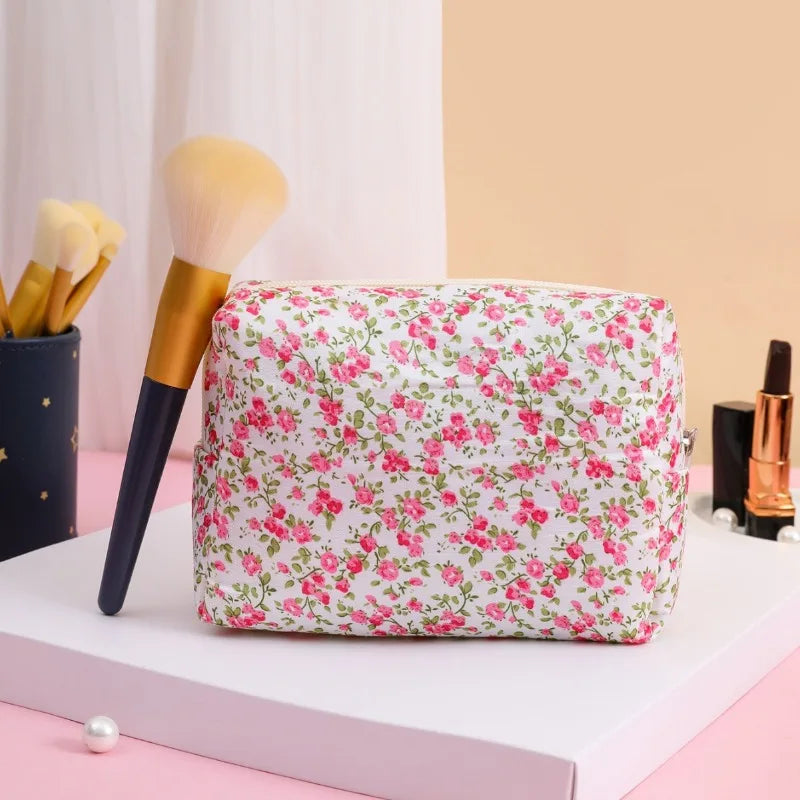 Kawaii Floral Makeup Organizer πΈβ¨ Cute Travel Case for Cosmetics & Brushes ππ