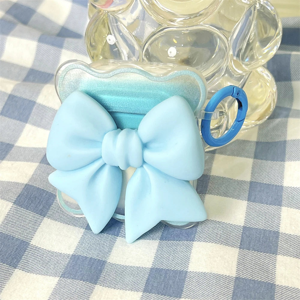 💖 Adorable 3D Bowknot AirPods Case 🎀 | Soft TPU with Colorful Bead Chain 🌈✨ - Pixie Quill