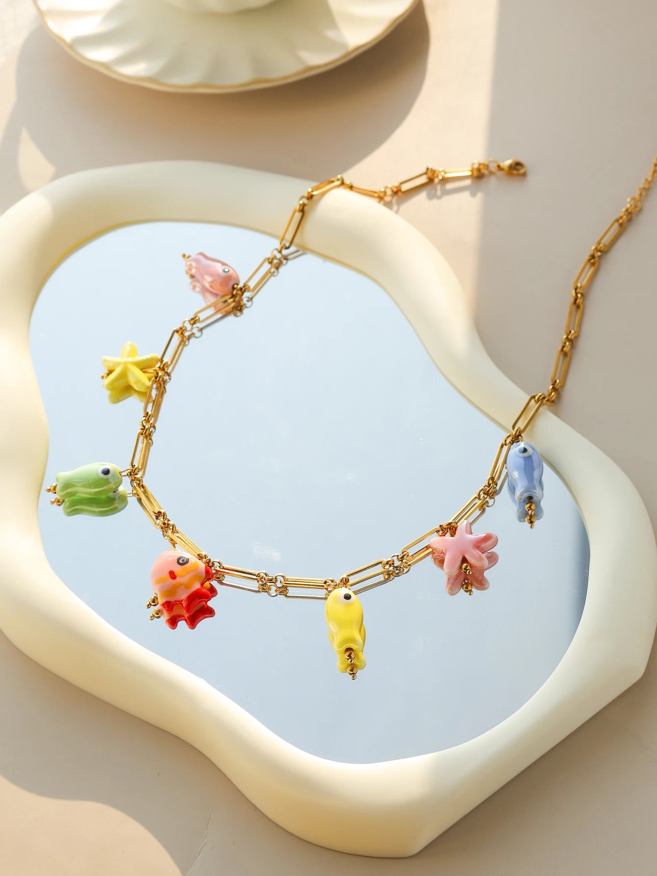 Ceramic Starfish Pendant Necklace πππ