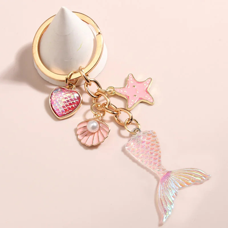 Charming Seaside Delights ππ Starfish & Shell Keychain Set ππ Ideal Summer Surprises! - Pixie Quill