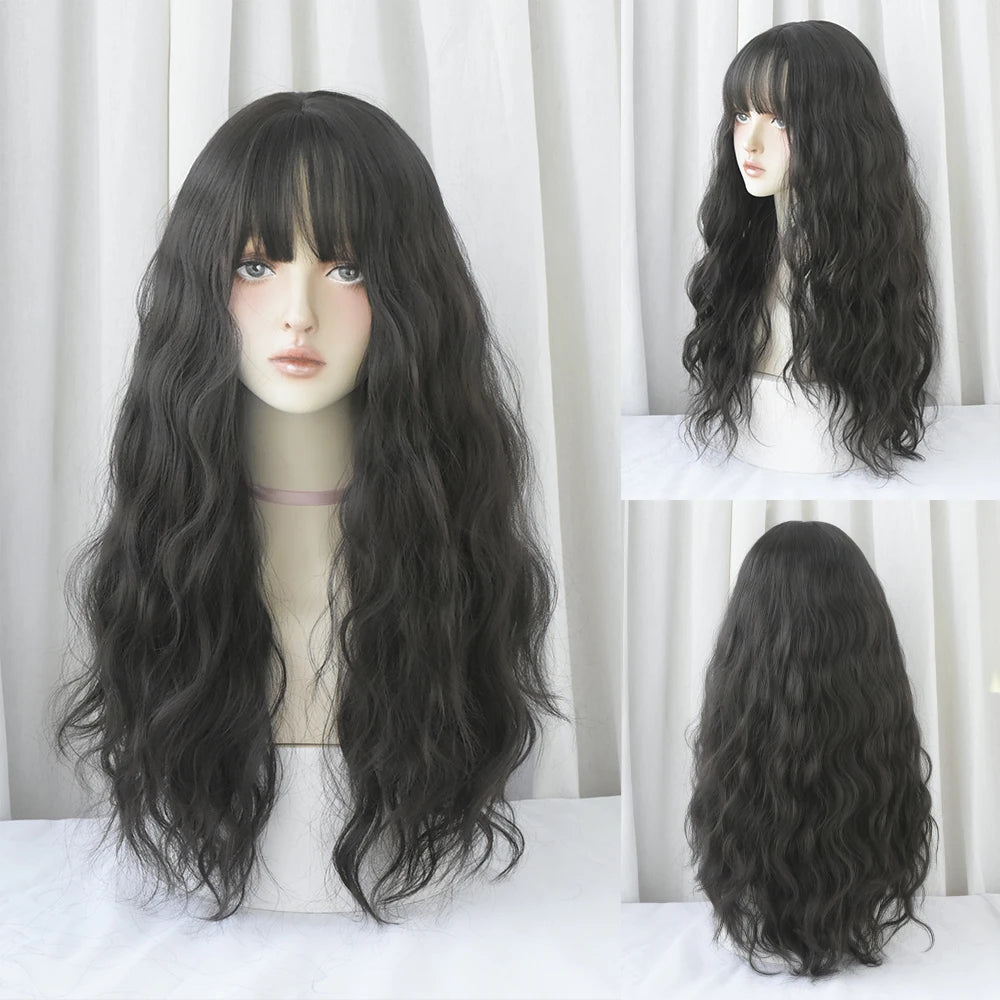 Kawaii Blonde Cosplay Wig πβ¨ | Wavy Synthetic Hair with Bangs for Daily & Party Looks π