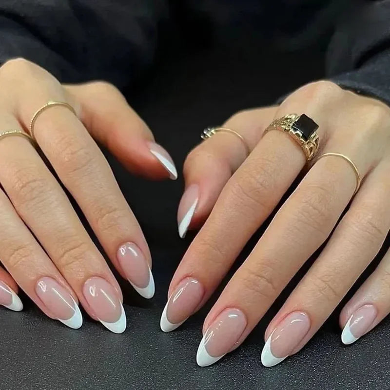 Kawaii 24Pcs Almond Press-On Nails - Cute Designs & Stylish Fake Nail Art! 💅🌟
