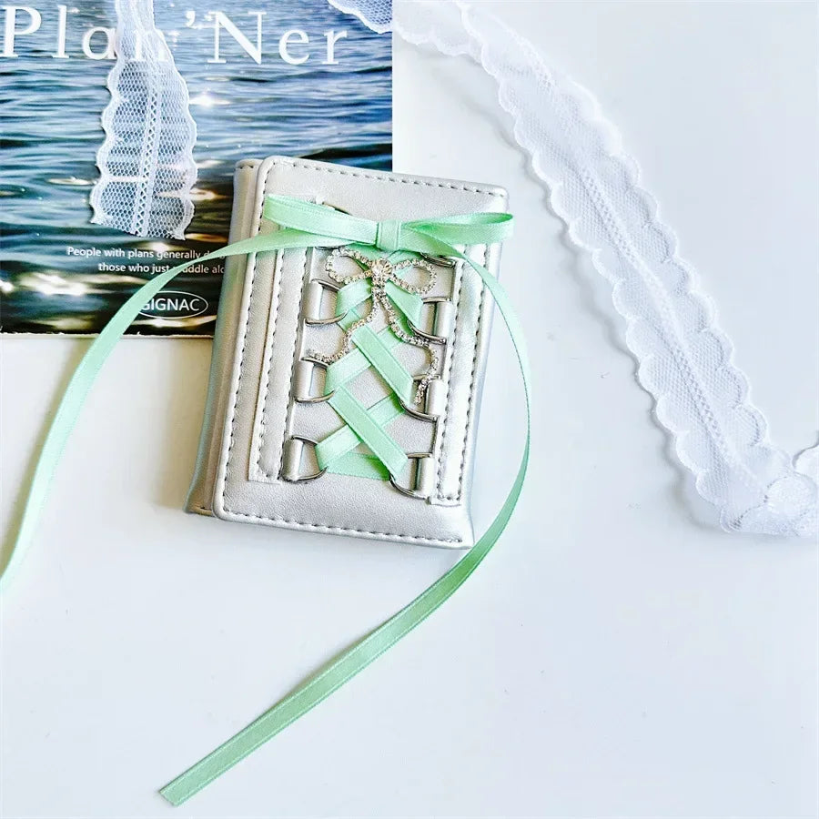 Kawaii Bow Mini Wallet for Women πβ¨ | Cute PU Leather Coin Purse in Y2K Style π | Adorable Casual Accessory π