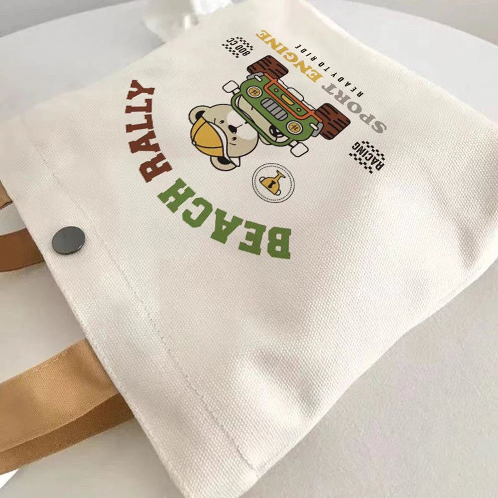 π Adorable Bear Mini Tote Bag π»β¨ - Perfect Lunch Companion for Stylish Students & Trendsetters! π±π - Pixie Quill
