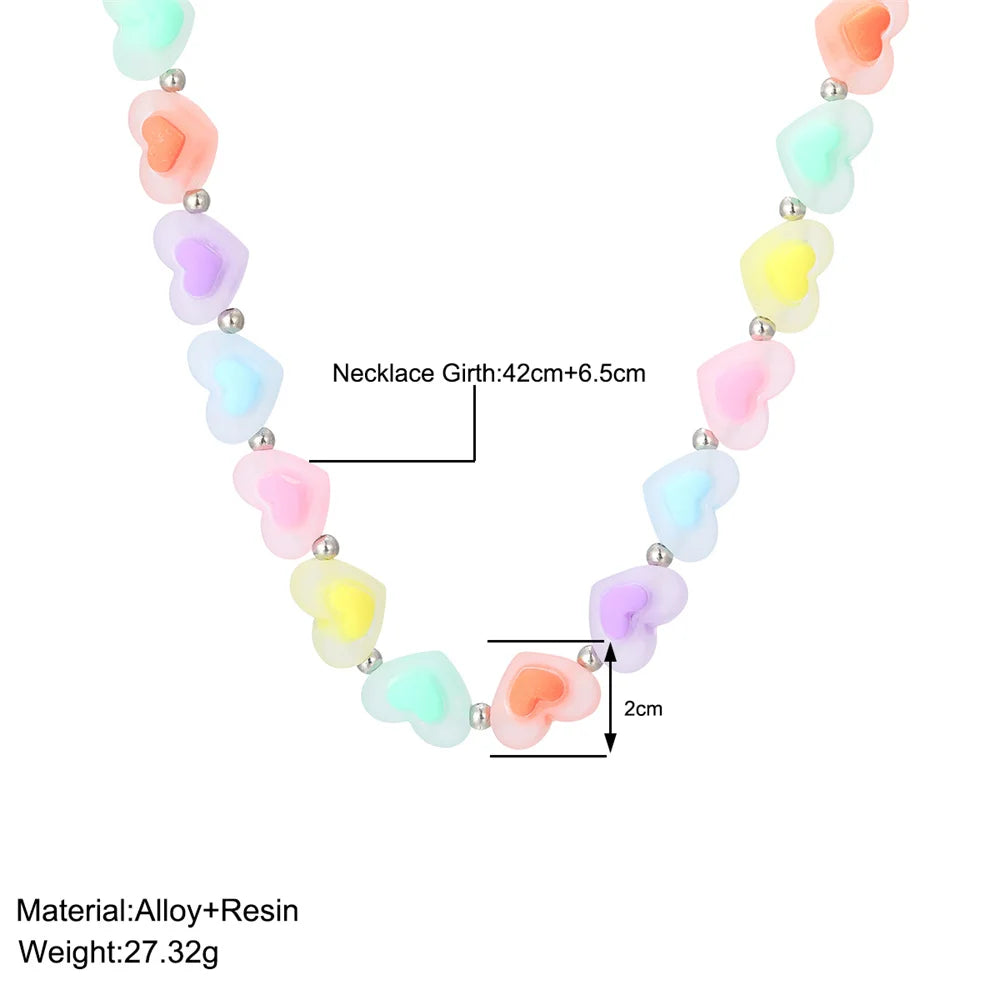 ππ Adorable Heart Bead Choker Necklace for Trendy Girls πβ¨