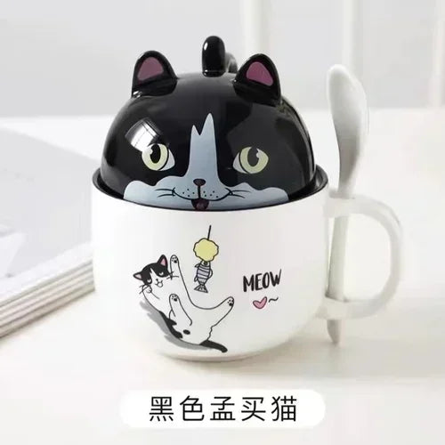 Adorable Kawaii Animal Mug with Lid πΆπ±β¨