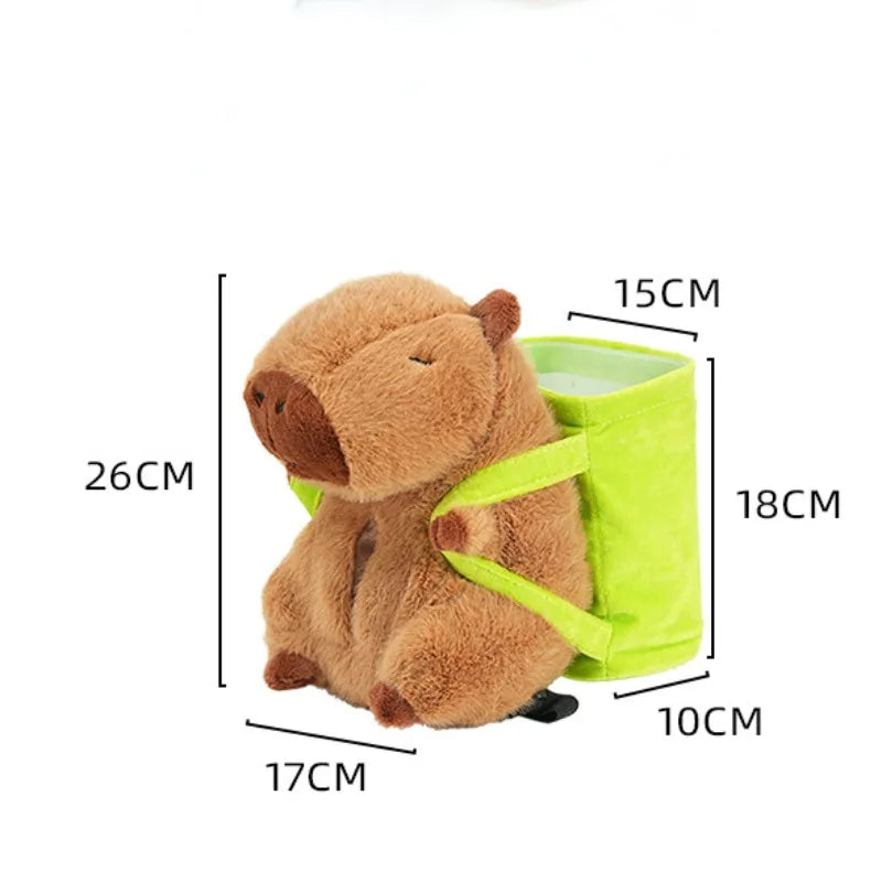 Kawaii Capybara Plush Car Tissue Box & Trash Bin π¦β¨ Cute Storage for Keys, Phones & Umbrellas ππ