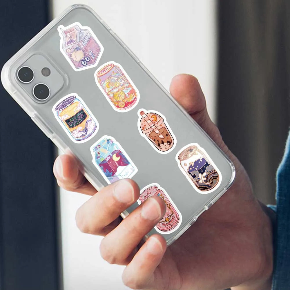 āØš Adorable 100PCS Drink Pearl Tea Stickers - Cute & Colorful for Your Fun DIY Projects! šØš - Pixie Quill