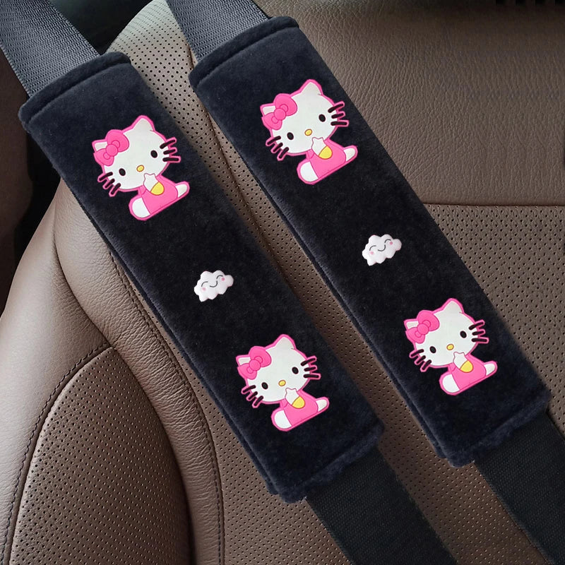 Adorable Kawaii Plush Animal Seat Belt Covers π»π - 2pcs Soft Shoulder Cushion for Kids' Car Safety & Style! πβ¨