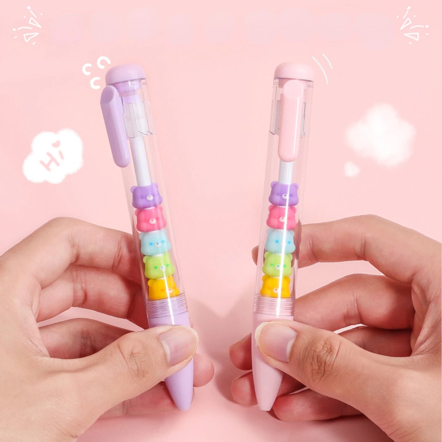 Adorable Kawaii Bear Gel Pens π»β¨ | 0.5mm Black Ink Ballpoint for Students & Office Fun! ποΈπ