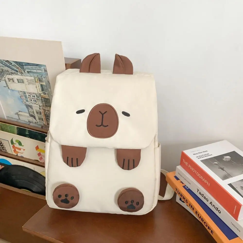 Adorable Kawaii Capybara Backpack πΎ | Large Capacity Travel Bag π | Perfect for Students & Couples π | Waterproof Crossbody Handbag π