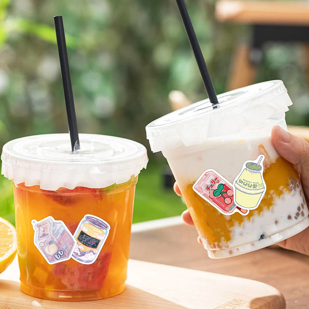 āØš Adorable 100PCS Drink Pearl Tea Stickers - Cute & Colorful for Your Fun DIY Projects! šØš - Pixie Quill