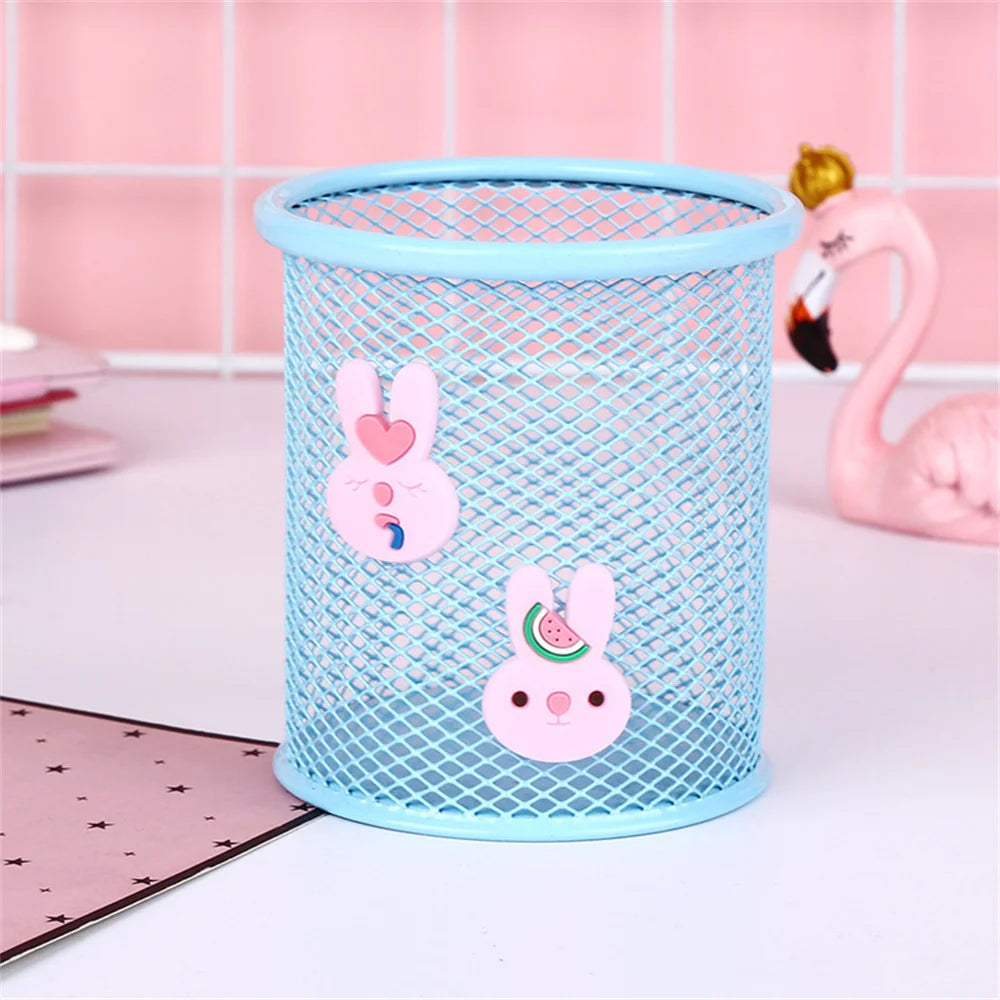 Kawaii Heart-Shaped Pen Holder πΈ Cute Cartoon Organizer for Desk π Perfect Student & Office Decor βοΈβ¨