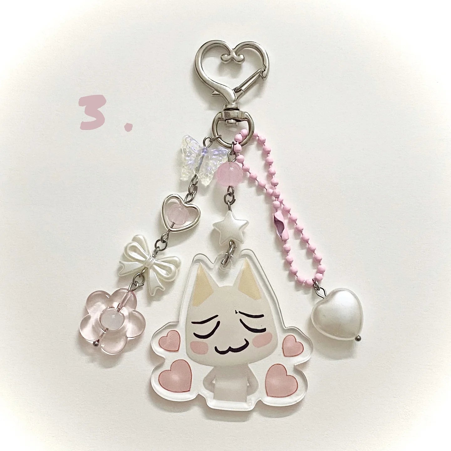 Toro Inoue Keychains Beaded Metal Charms With Lobster Clasp Y2K Fun ๐