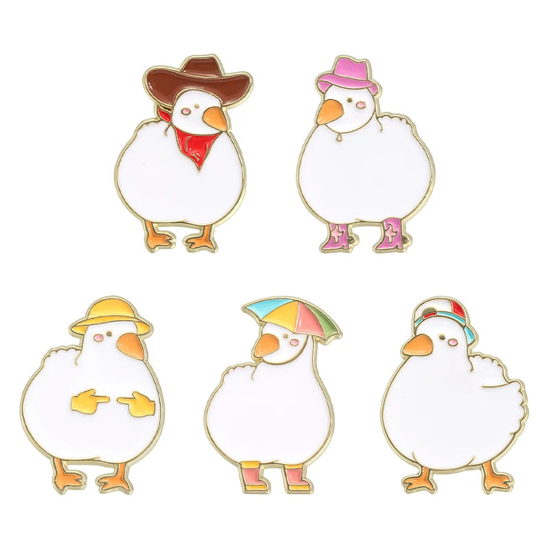 Kawaii Animal Brooch Set πΎβ¨ Adorable Enamel Pins - Cute Cat & Capybara Metal Accessories for Fashion & Gifts! ππ