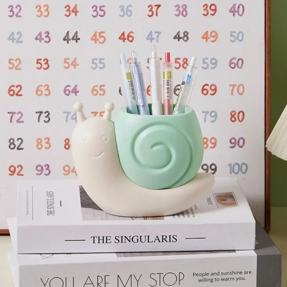 Kawaii Snail & Ice Cream Pencil Holder ππ¦ | Cute Multi-functional Desk Organizer for Students βοΈπ