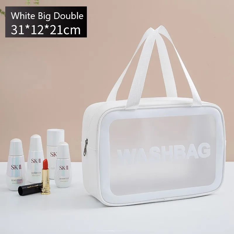 Kawaii Waterproof Travel Makeup Bag πβ¨ | Cute Transparent Cosmetic Organizer for Women πβοΈ