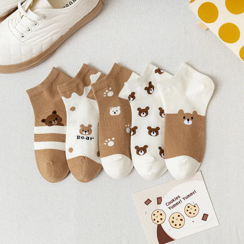 Ruffled White Socks Set πΈπ£ - 5 Pairs of Sweet Cotton Cuties for Spring & Summer! π - Pixie Quill