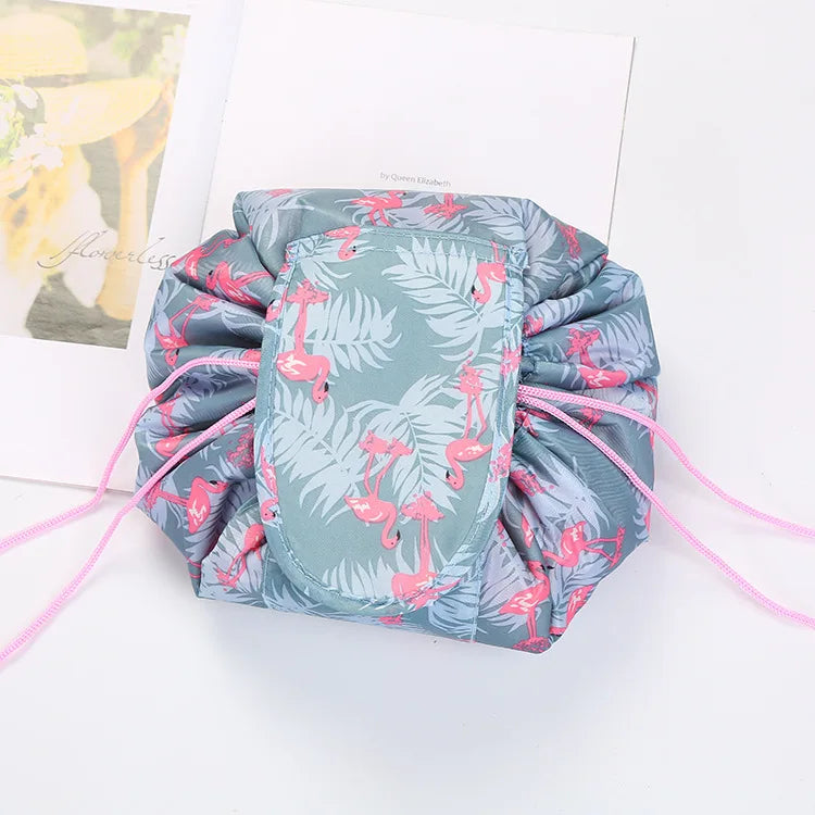 Kawaii Floral Drawstring Makeup Bag πΈβ¨ | Portable Waterproof Cosmetic Pouch for Travel & Toiletries ππ