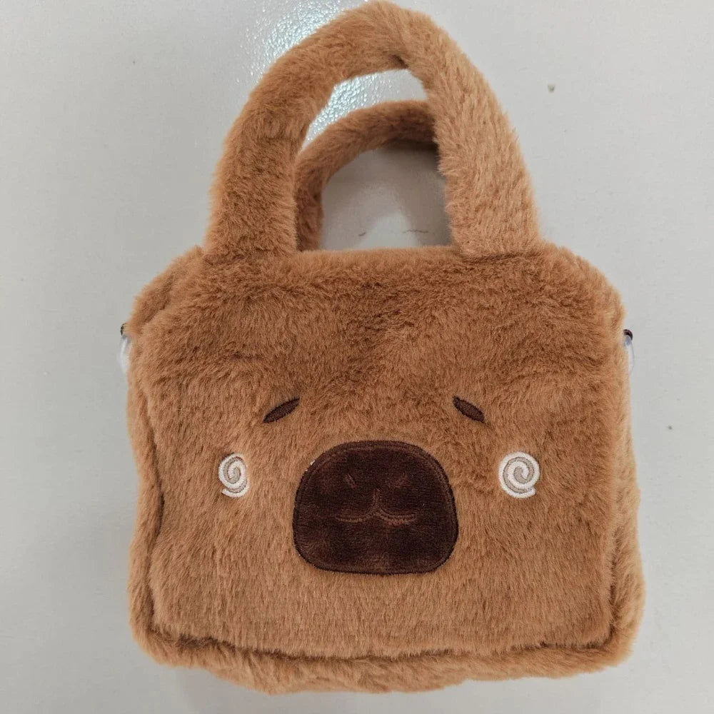 Kawaii Kapybara Plush Crossbody Bag 🐾✨ - Adorable Coin Purse for Kids!