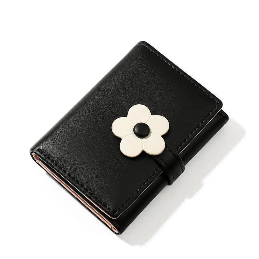 Charming Floral Tri-Fold Wallet for Girls πΌπ - Cute PU Leather Cash and Coin Purse with ID Window and Card Slots!