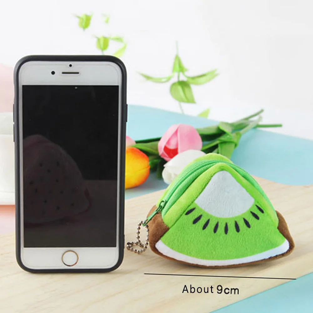 ๐๐Adorable Fruit Plush Coin Pouch - Mini Wallet for Sweeties! ๐โจ