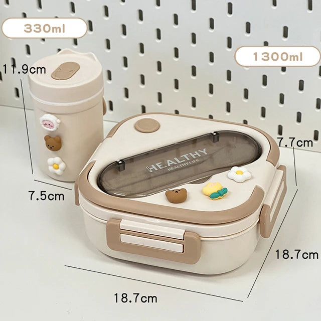 β¨ Adorable Bento Buddy: Cute & Compact Lunch Box with Fun Compartments for School & Picnics! π±π - Pixie Quill