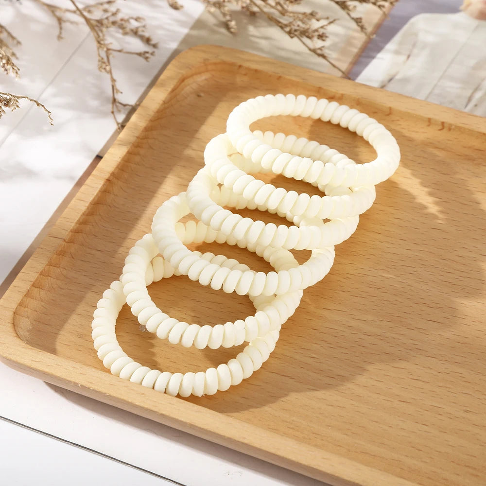 πβ¨ Adorable Spiral Hair Coils - 6pc Colorful Jelly Hair Ties for Trendy Tails! πΈπ