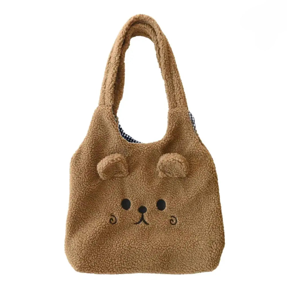 Kawaii Plush Cartoon Tote Bag πΎβ¨ Cute Shoulder Bag for School & Shopping ππ