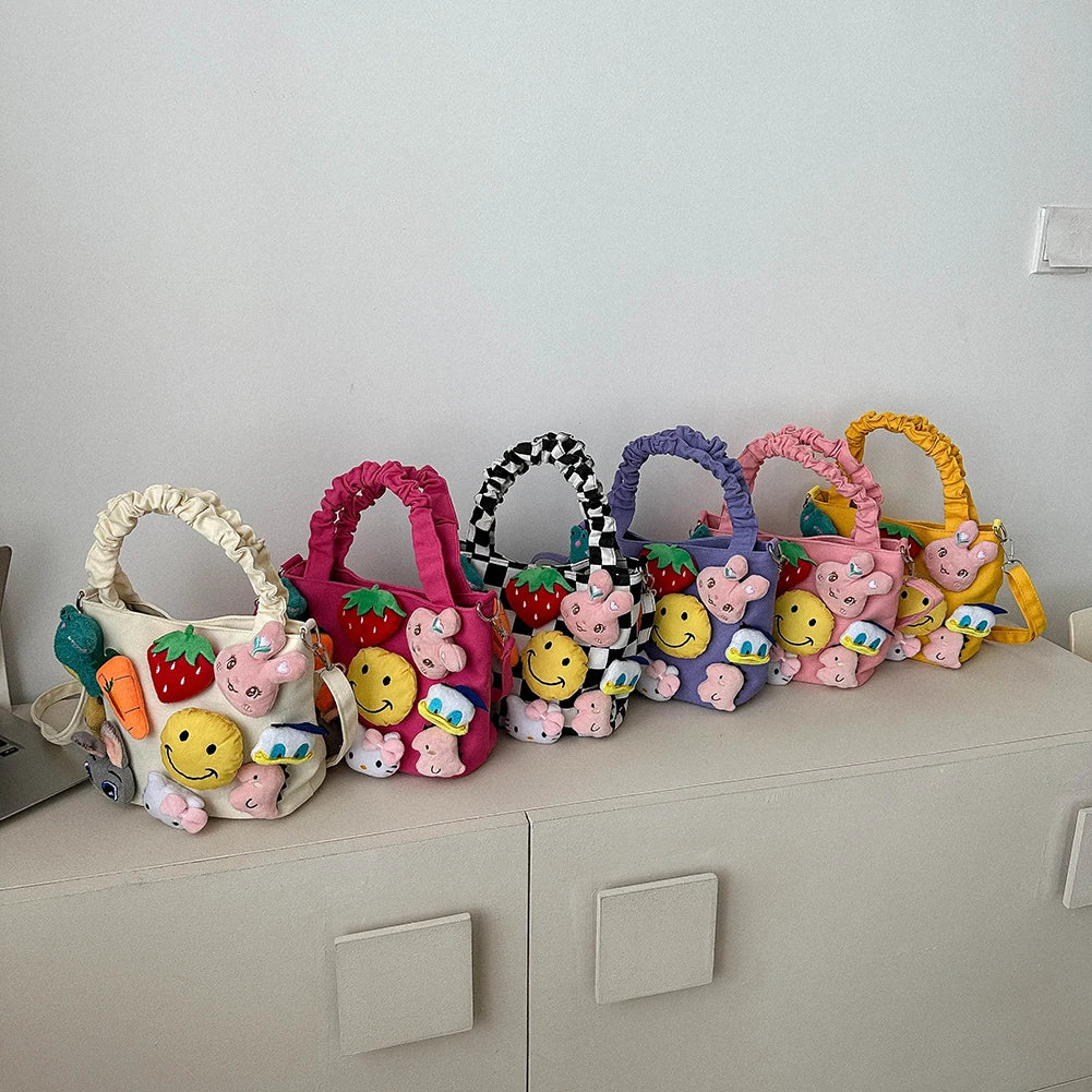 Kawaii Cartoon Sling Bag πβ¨ Adjustable Strap Large Capacity Crossbody Tote for Fun Adventures ππ