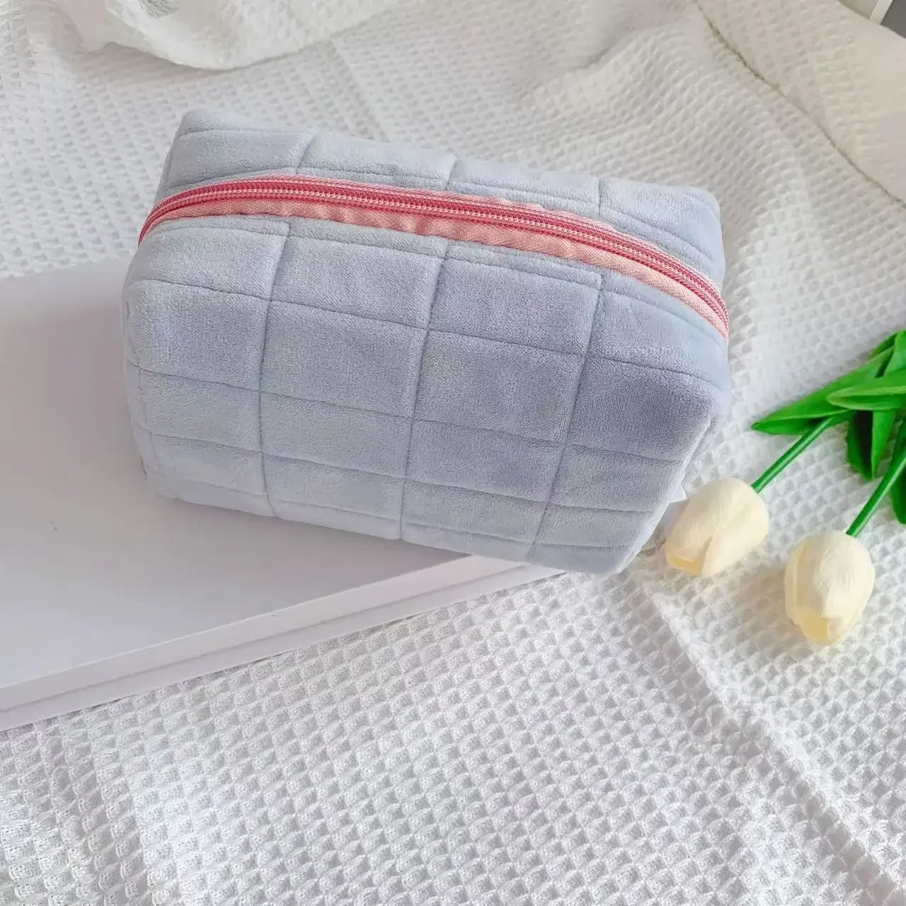 Kawaii Flannel Cosmetic Bag πΎβ¨ | Adorable High-Capacity Storage for Stationery & Toiletries ππ¦