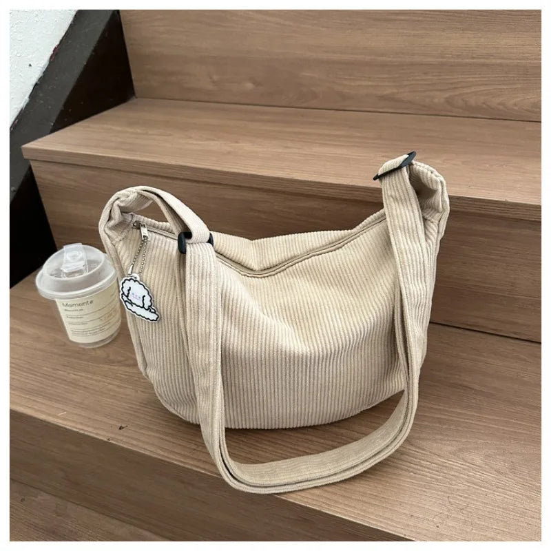 Charming Corduroy Cutie πβ¨ - Adorable Shoulder Bag for Trendy Girls! ππ - Pixie Quill