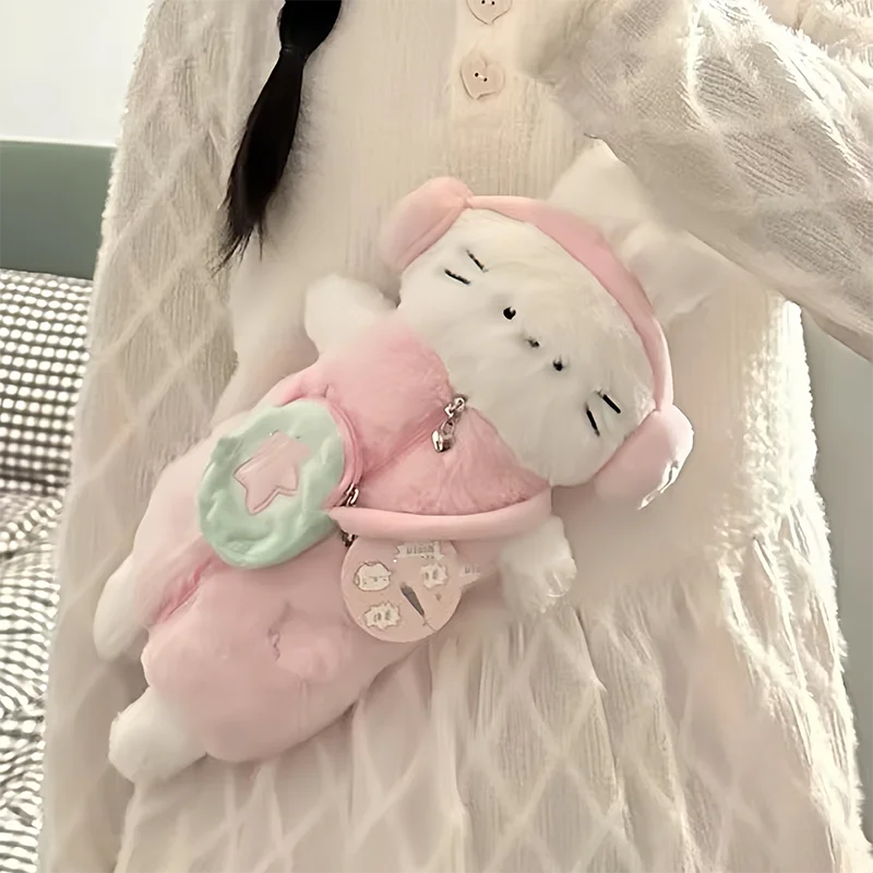 Adorable Cat Plush Earphone Bag π Kawaii Mini Shoulder Bag for Girls πΎ Cute Animal Doll Messenger for Students π Perfect Gift!