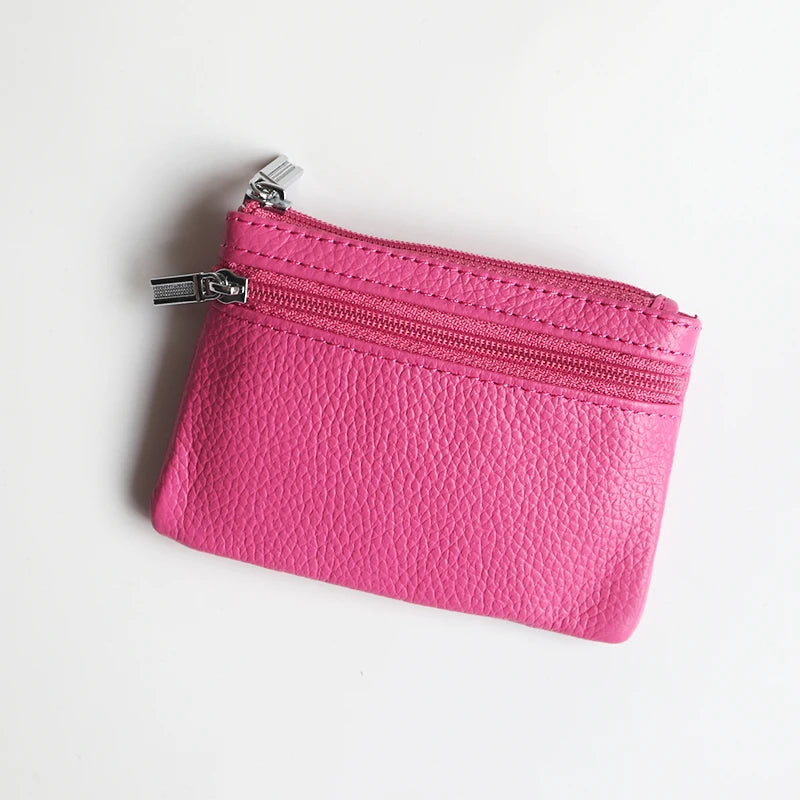 Kawaii Custom Leather Coin Purse πβ¨ | Adorable Personalized Key Ring Wallet π | Mini Cowhide Card Holder for Cute Gifting π