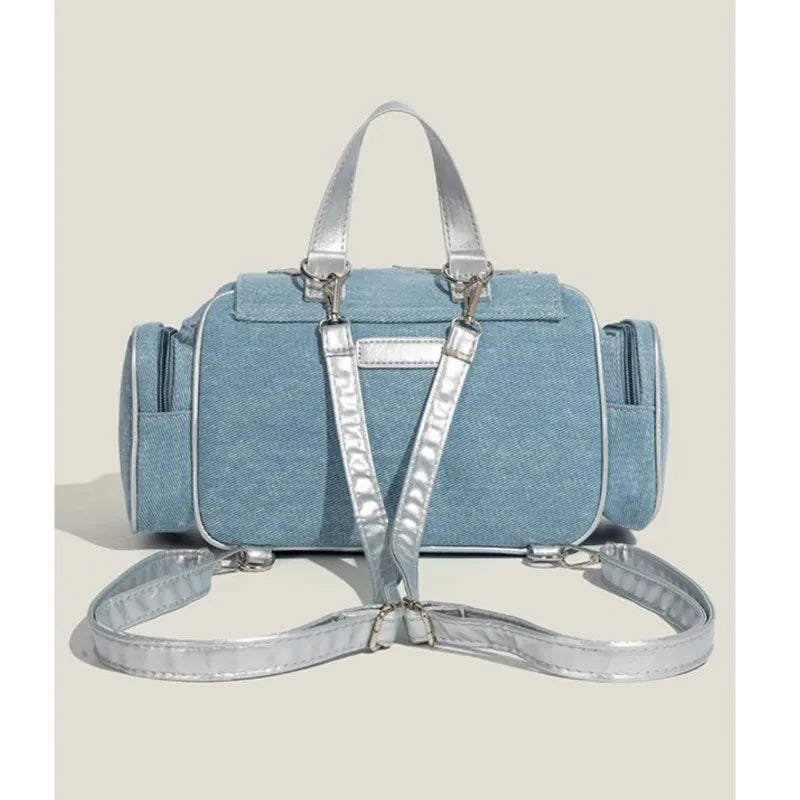 Kawaii Starry Denim Ita Backpack ππ | Vintage Japanese Lolita Mochila for Women | Aesthetic Y2K Style