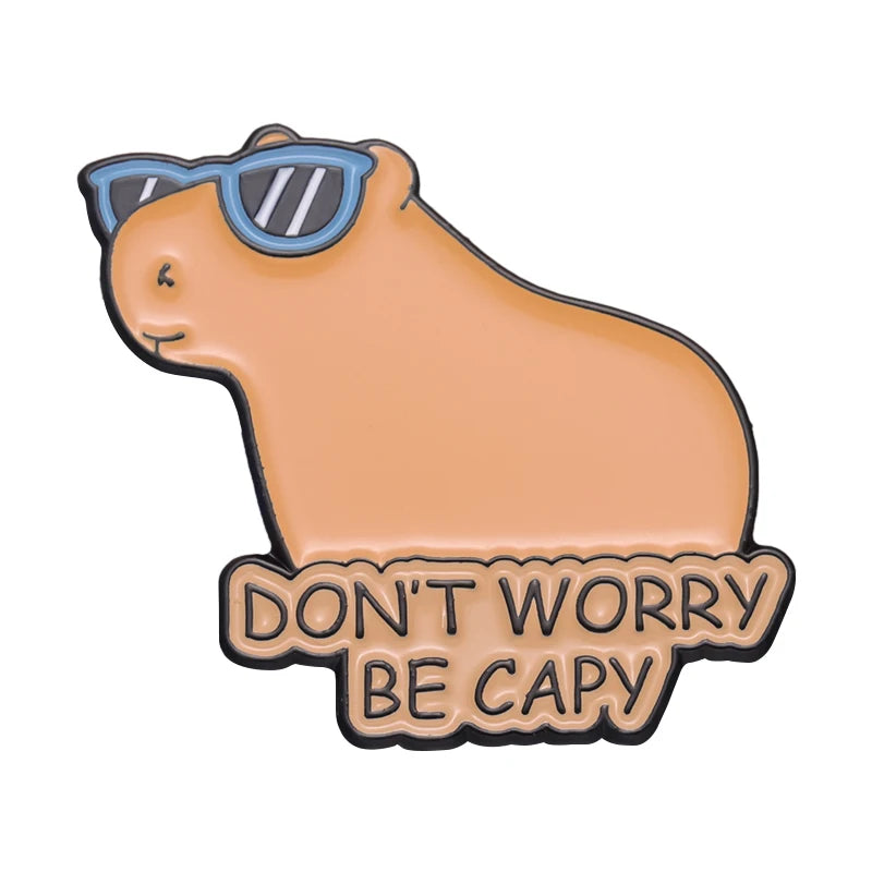 Cute Capybara Balloon Enamel Pins 🎈✨ Kawaii Animal Brooches for Kids & Friends - Trendy Jewelry Gift!